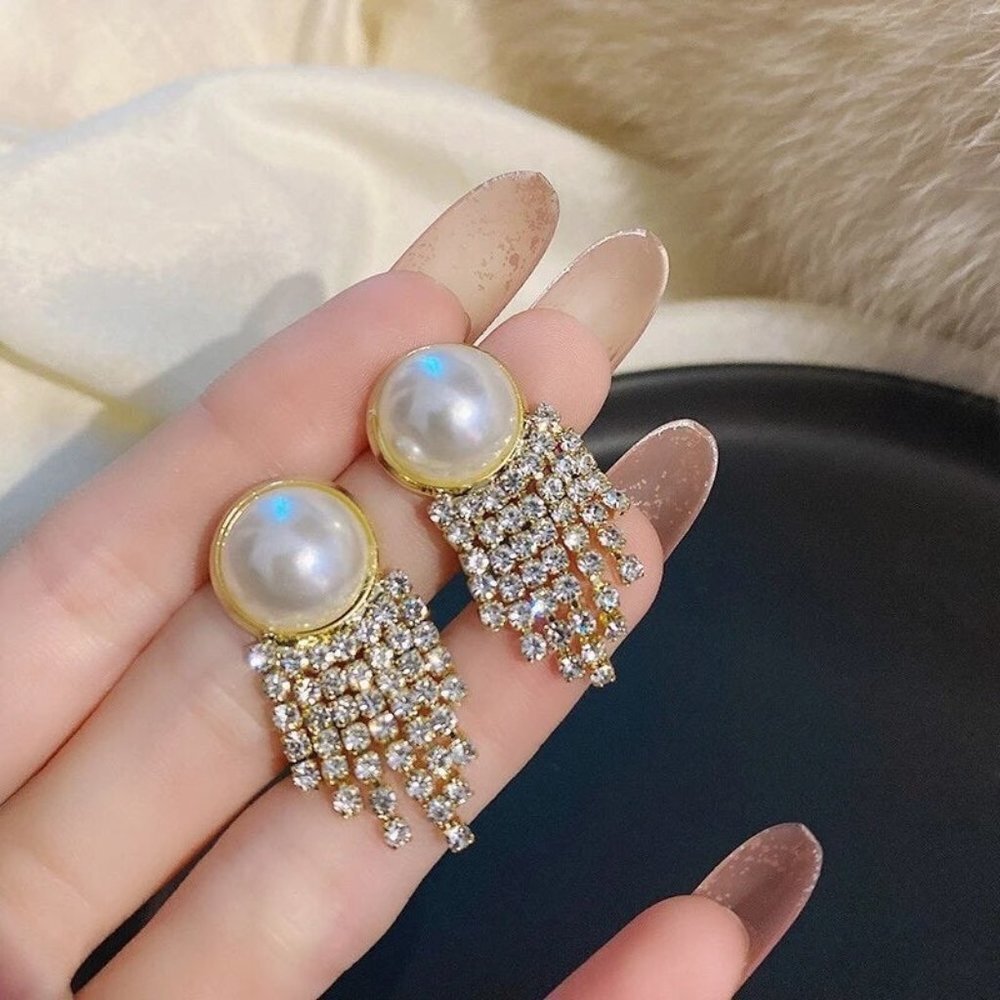 New Korean Crystal Dangle Earrings